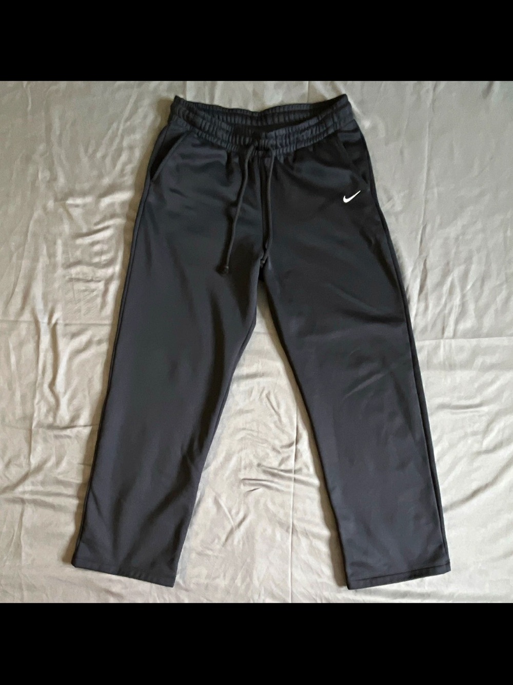 Nike Therma-FIT Men's Fleece Sweatpants Black M Drawstring Pockets Straight